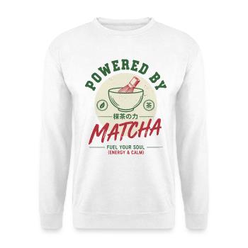 Powered By Matcha Fuel Your Soul Energy And Calm - Unisex Sweatshirt - white - Front