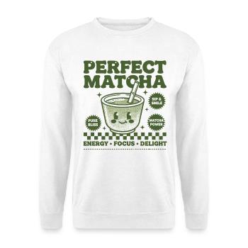Parfait Matcha Thé Vert Matcha Power Energy Focus - Sweat-shirt Unisexe - blanc - Devant