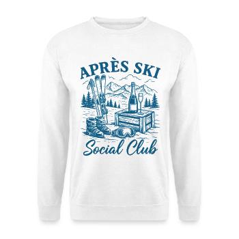 Après Ski Social Club Skiing Winter - Unisex Sweatshirt - white - Front