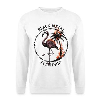 Black Metal Flamingo - Gothic Metal Flamingo - Unisex Sweatshirt - white - Front