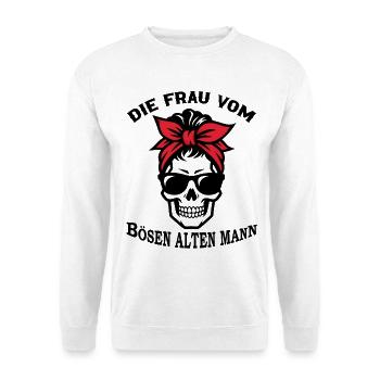 La femme du maléfique Vieil Homme Lunettes de Soleil Crâne - Sweat-shirt Unisexe - blanc - Devant