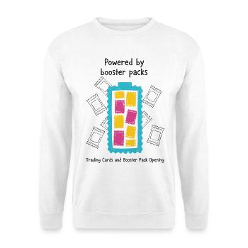 Boosté par des boosters Ouverture de cartes à collectionner - Sweat-shirt Unisexe - blanc - Devant