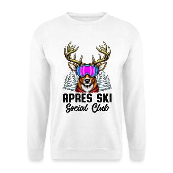 Apres Ski Social Club Hirsch - Unisex Sweatshirt - white - Front