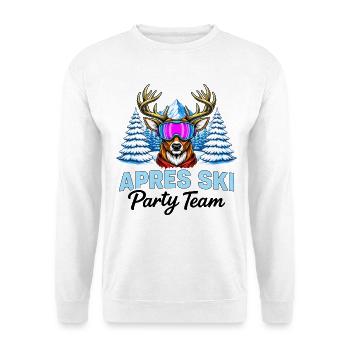 Équipe de la fête d’après-ski - Sweat-shirt Unisexe - blanc - Devant