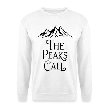 Les sommets appellent la randonnée des montagnes une aventure naturelle - Sweat-shirt Unisexe - blanc - Devant
