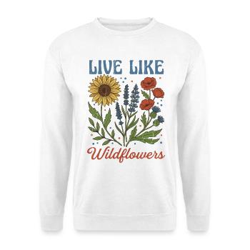 Floral Statement Shirt for Nature Lovers - Unisex Sweatshirt - white - Front