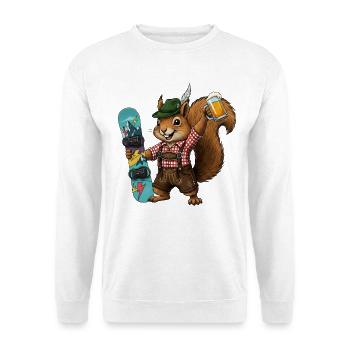 Squirrel Costume Ski Snowboarder Snowboard - Unisex Sweatshirt - white - Front