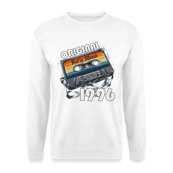30th Birthday Gift Husband Wife March 1996 - Unisex Sweatshirt - white - Front