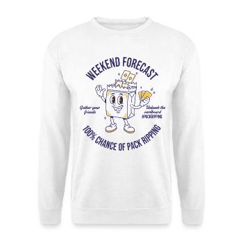 Sammelkarten-Prognose 100 Prozent Chance des Packs - Unisex Pullover - Weiß - Vorne