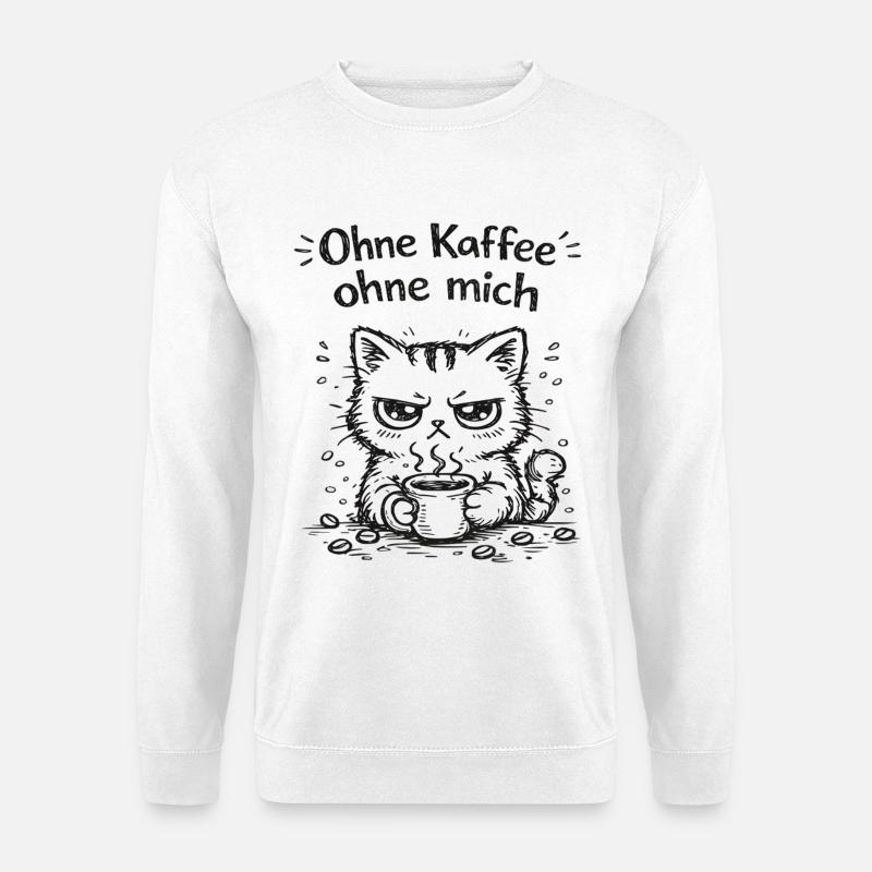 Cat Coffee Grimace - Unisex Sweatshirt - white