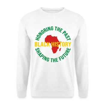 Motif d’histoire noire Silhouette africaine - Sweat-shirt Unisexe - blanc - Devant