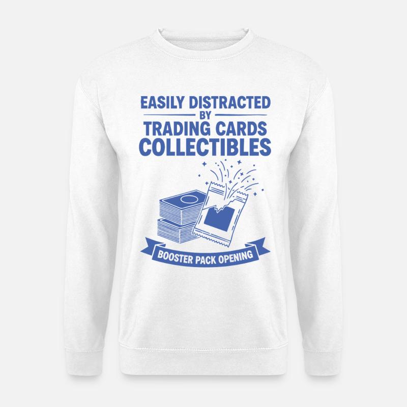 Let distraheret af samlekort og samleobjekter - Unisex sweater - hvid
