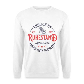 Âge de la retraite 2027 Fauteuil inclinable Retraite vintage - Sweat-shirt Unisexe - blanc - Devant