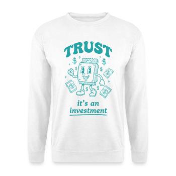 Vertrauen Sie darauf, dass es ein Sammler von Investment-Sammelkarten ist - Unisex Pullover - Weiß - Vorne