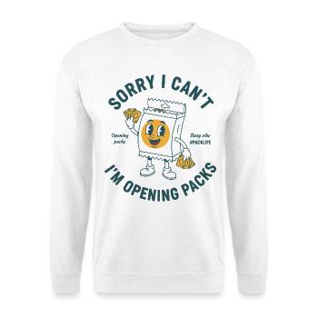 Sorry I Cant Im Opening Packs Packlife Trading - Unisex Sweatshirt - white - Front