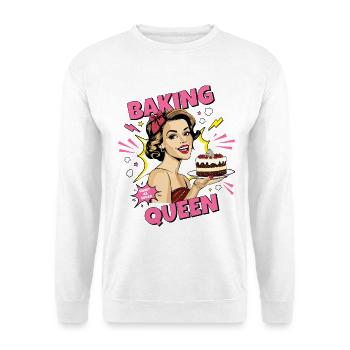 Baking Cake Baking Queen Baking Fairy Baker Pop Art - Unisex Sweatshirt - white - Front