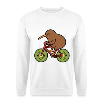 Oiseau kiwi Vélo Kiwi Nouvelle-Zélande - Sweat-shirt Unisexe - blanc - Devant