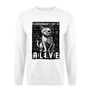Le chat de Schrödinger est vivant, mort - Sweat-shirt Unisexe - blanc - Devant