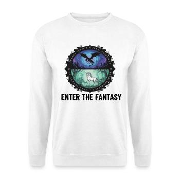 Dragon Unicorn Fantasy Magic - Unisex Sweatshirt - white - Front