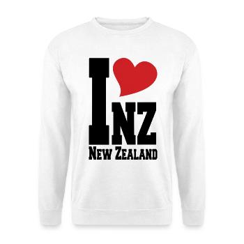 J’aime le cœur fier de Néo-Zélandais en Nouvelle-Zélande - Sweat-shirt Unisexe - blanc - Devant