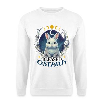 Frohes Ostara-Kaninchen Pagan - Unisex Pullover - Weiß - Vorne