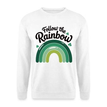 Suivez le t-shirt arc-en-ciel de la Saint-Patrick - Sweat-shirt Unisexe - blanc - Devant