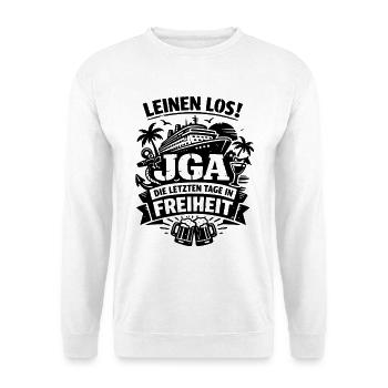Cast off! Bachelor party on the high seas - Unisex Sweatshirt - white - Front