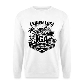 Cast off! Bachelor party on the high seas - Unisex Sweatshirt - white - Front