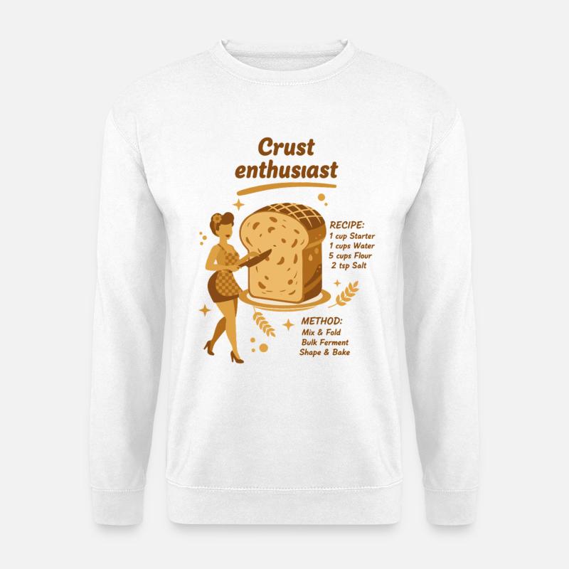 Sauerteig-Teig-Liebhaber Brotbacker - Unisex Pullover - Weiß