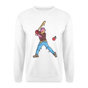 Baseball Baseballer Eiscreme Jungen Baseballspiele - Sweat-shirt Unisexe - blanc - Devant