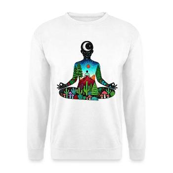 meditation nature - Unisex Sweatshirt - white - Front