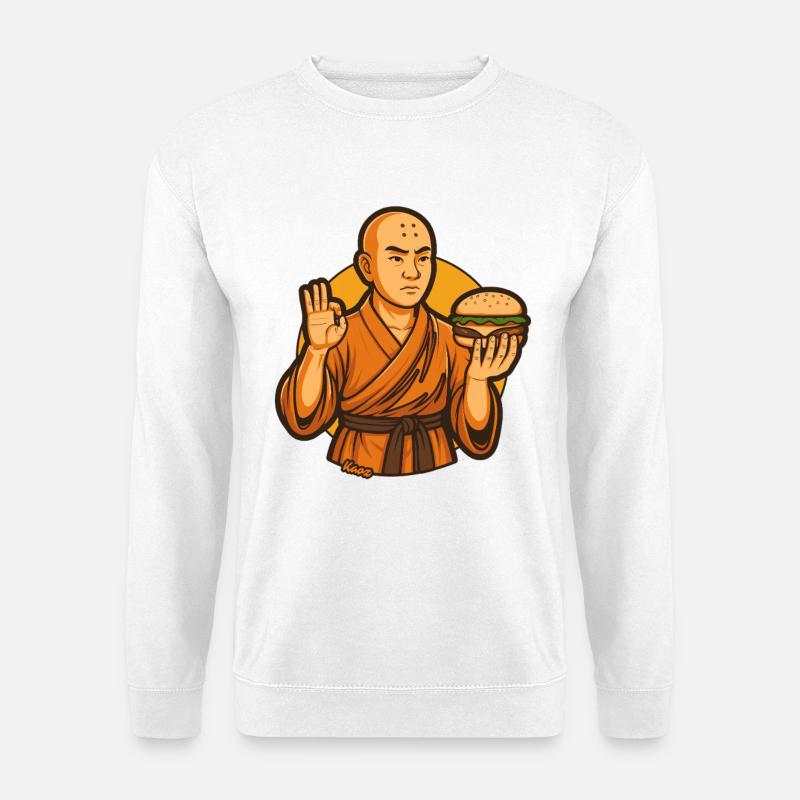Zen Burger Monk - Unisex Pullover - Weiß