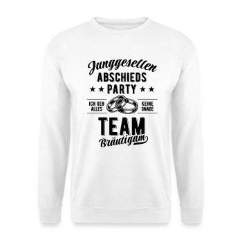 Enterrement de vie de garçon | Marié d’équipe - Sweat-shirt Unisexe - blanc - Devant