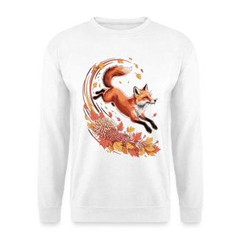 Chemise Fox Autumn – T-shirt Fox Elegant Forest - Sweat-shirt Unisexe - blanc - Devant