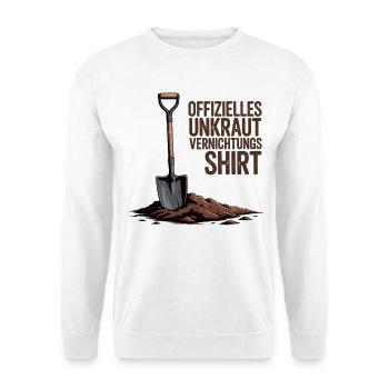 Chemise de jardinage Chemise officielle de jardin - Sweat-shirt Unisexe - blanc - Devant