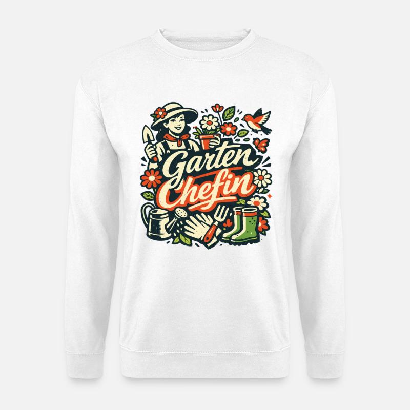 Garten Chefin Gärtnerin Geschenk - Unisex Sweatshirt - white