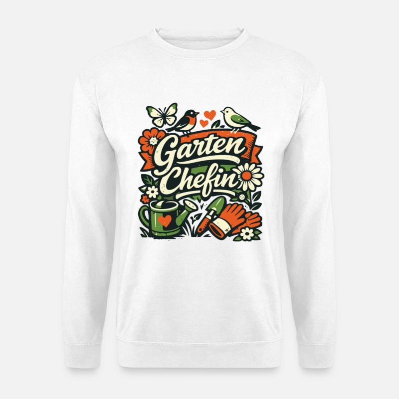 Garten Chefin Gärtnerin Geschenk - Unisex Pullover - Weiß