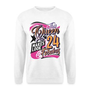 24th Birthday Queen - Unisex Sweatshirt - white - Front