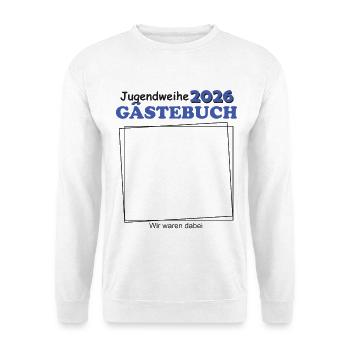 Jugendweihe 2026 Guestbook for Young Boys - Unisex Sweatshirt - white - Front