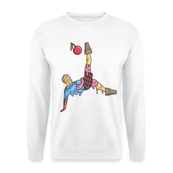 Fußball Eiscreme Kinder Fußballer Herren Fussball - Unisex Sweatshirt - white - Front