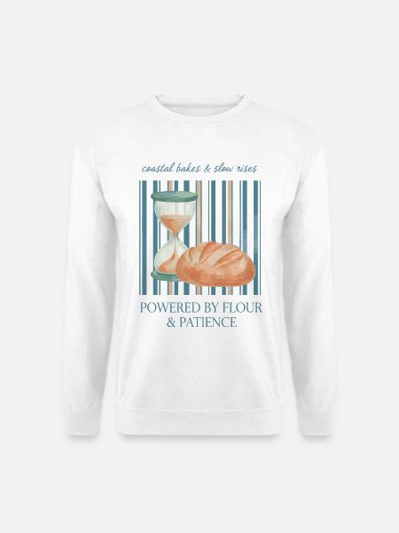 Sauerteigbrot Backen Küstenbacke Langsam geht auf - Unisex Pullover - Weiß