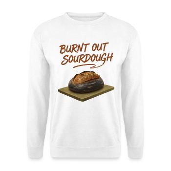 Sauerteig ausgebrannter Sauerteigbrot-Backer - Unisex Pullover - Weiß - Vorne