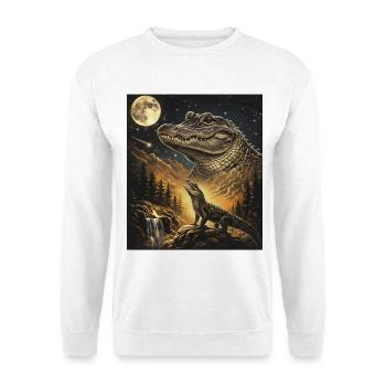 Moon Crocodile Forest Howl Moonlight - Unisex Sweatshirt - white - Front