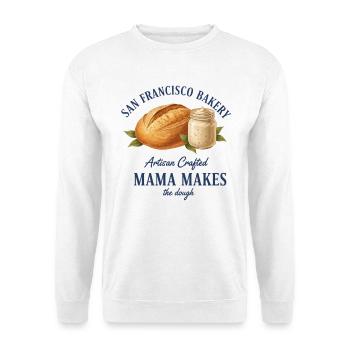 Pain au levain : Maman qui fait la pâte - Sweat-shirt Unisexe - blanc - Devant