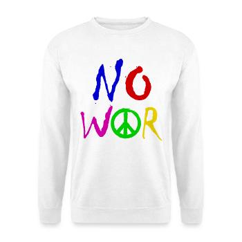 NO WAR – Statement für den Frieden gegen den Krieg - Unisex Pullover - Weiß - Vorne