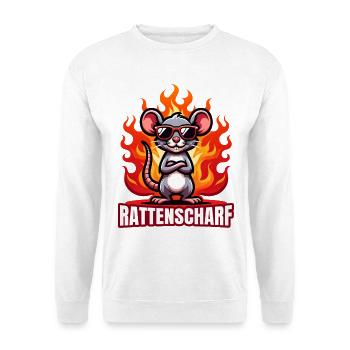 Rat drôle de Rattenscharf - Diction cool - Sweat-shirt Unisexe - blanc - Devant