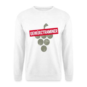 Gewürztraminer Rebe Vintage Weintrinker und Winzer - Unisex Pullover - Weiß - Vorne