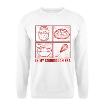 Sourdough Era Bread Baking Sourdough Starter Jar - Unisex Pullover - Weiß - Vorne