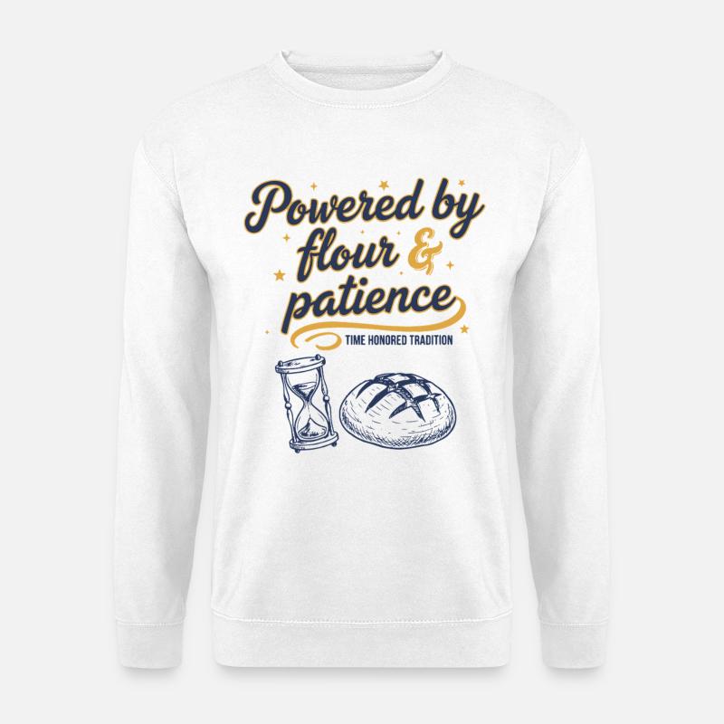 Sauerteigbrot Backbäcker Sauerteigstarter - Unisex Pullover - Weiß
