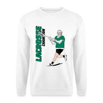 Lacrosse Spieler - Unisex Pullover - Weiß - Vorne